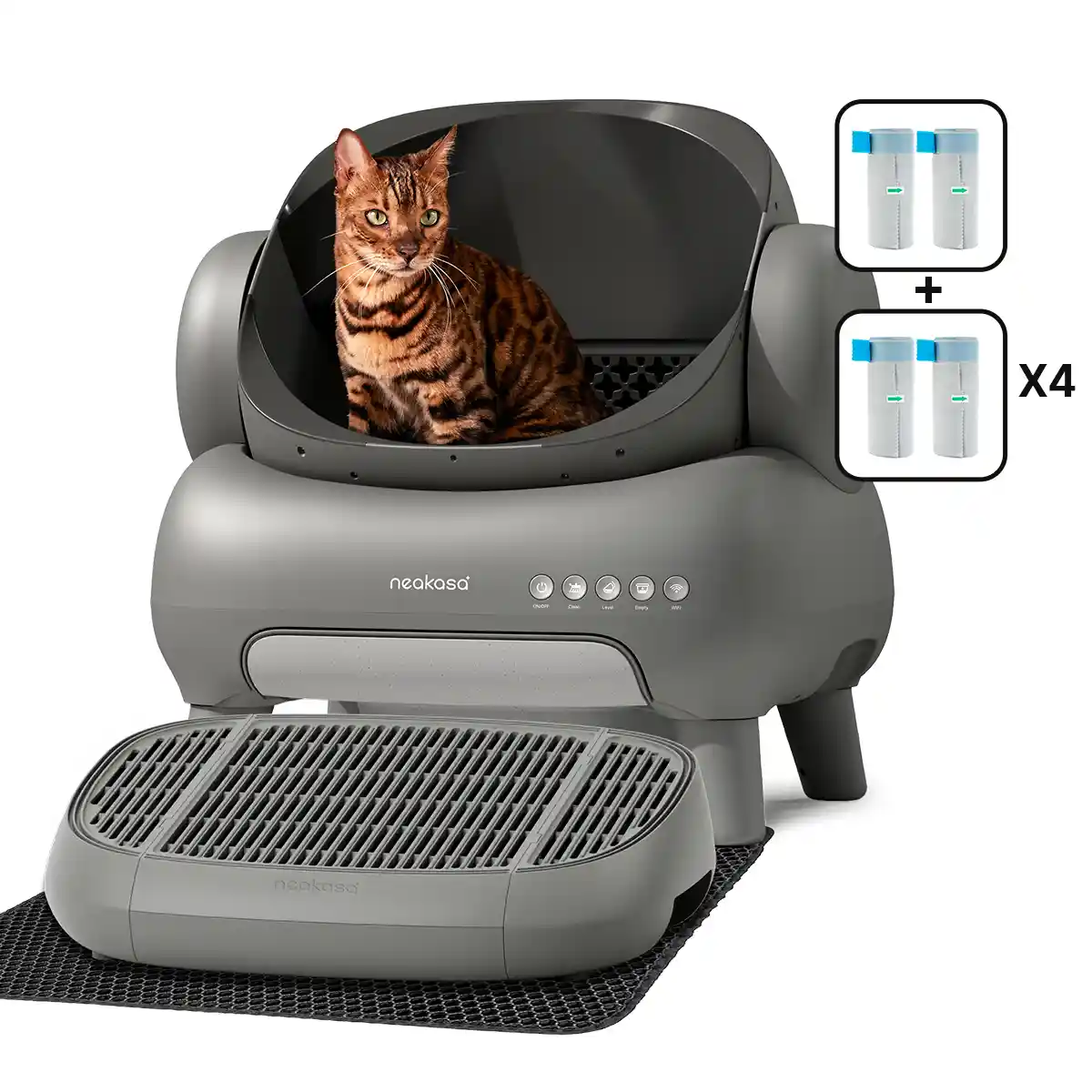 Neakasa M1 Plus Self-Cleaning Cat Litter Box with Step & Bags Bundle