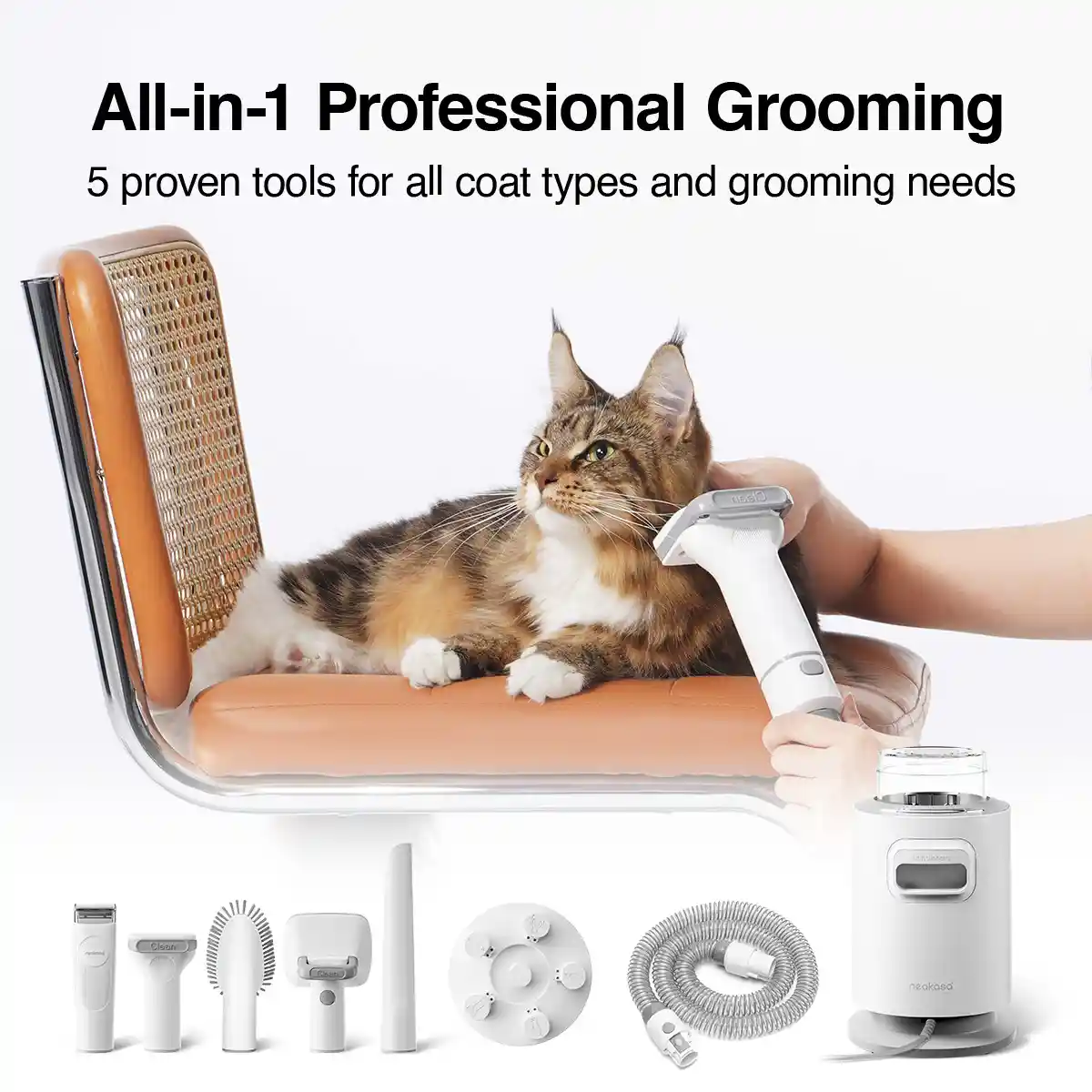 Neakasa P0 Lite 4-in-1 Pet Grooming Vacuum Kit - Image 3