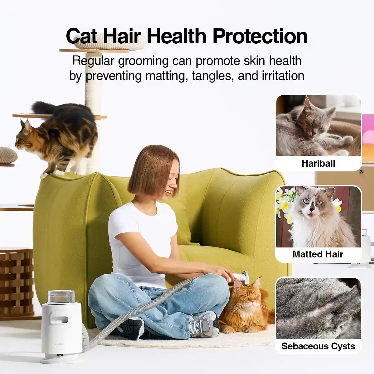Neakasa P0 Lite 4-in-1 Pet Grooming Vacuum Kit - Image 7