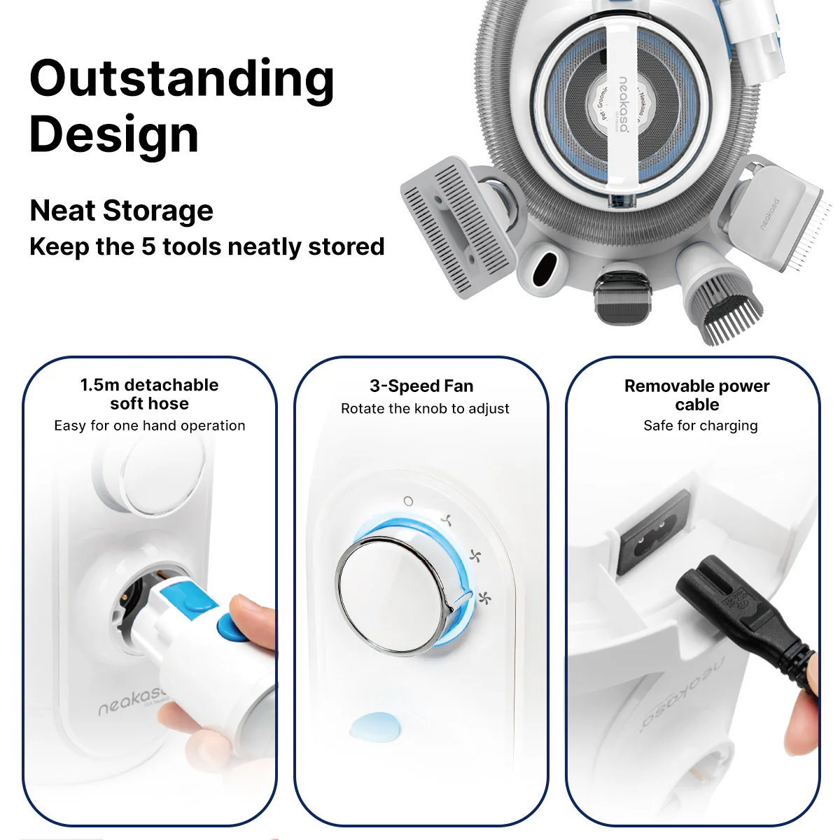 Neakasa P2 Pro 5-in-1 Pet Grooming Vacuum Kit - Image 7