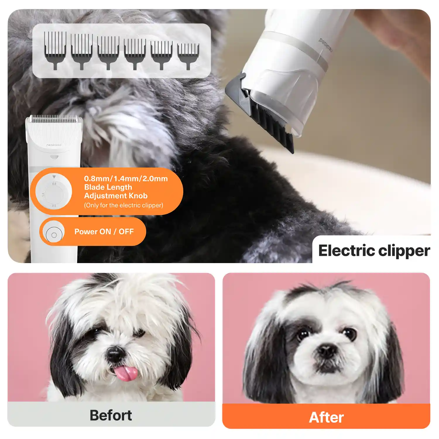 Neakasa S1 Lite 5-in-1 Pet Grooming Vacuum Kit - Image 5