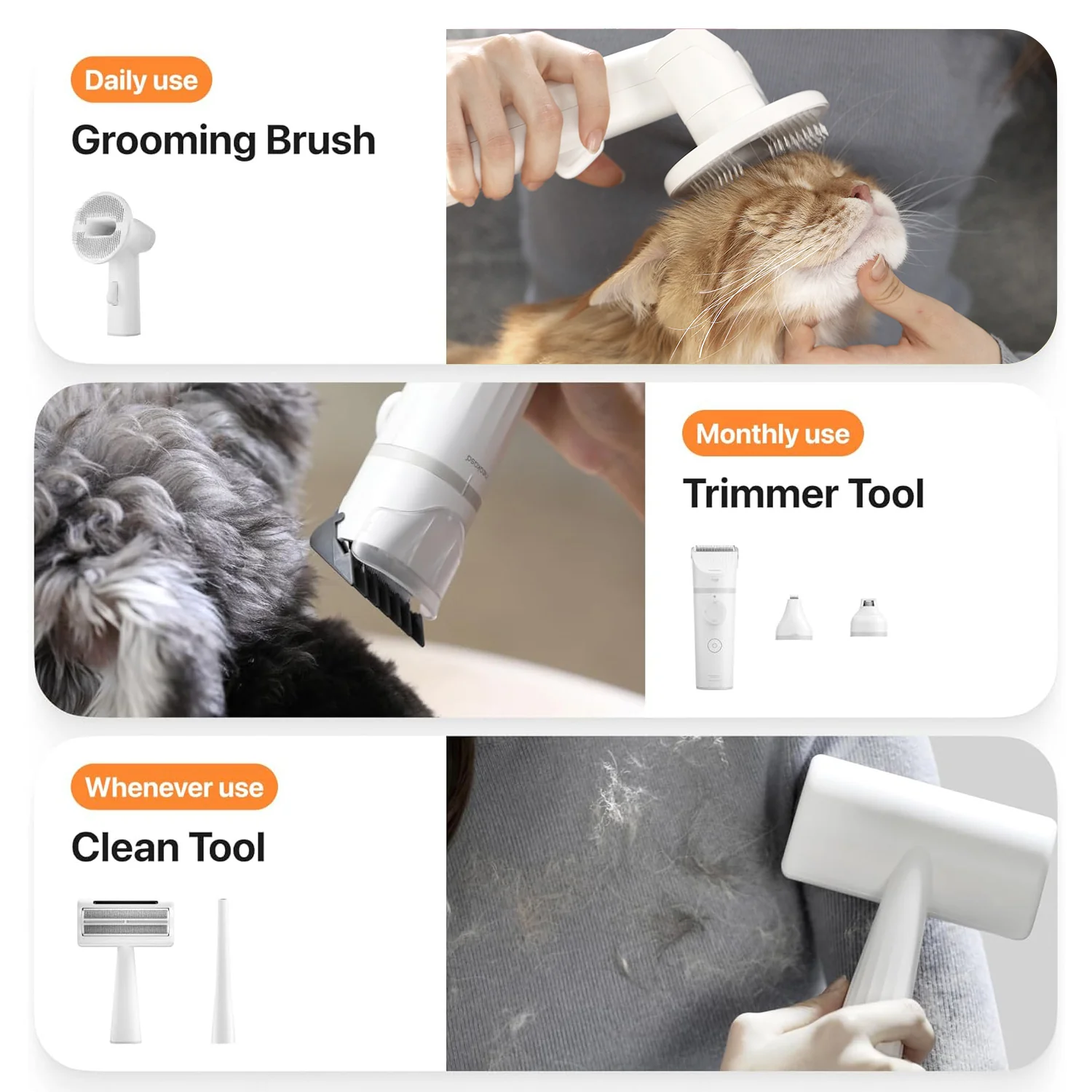 Neakasa S1 Pro 7-in-1 Pet Grooming Vacuum Kit - Image 4